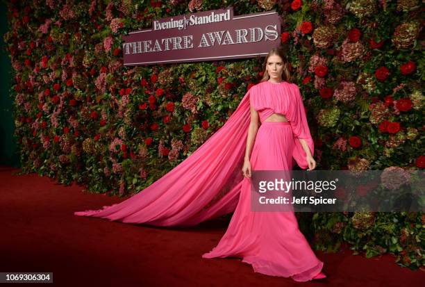 Elena Perminova attends the Evening Standard Theatre Awards 2018 at the Theatre Royal on November 18, 2018 in London, England.