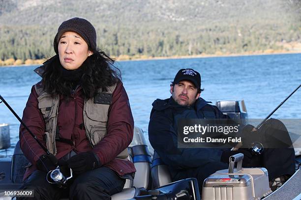 Adrift and at Peace" - Despite Meredith's objections to the idea, a concerned Derek takes Cristina on a fishing trip in order to get away from it...