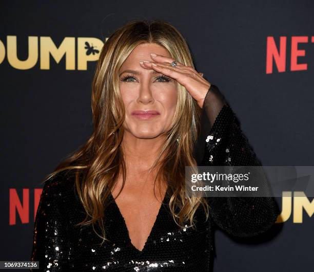 Jennifer Aniston arrives at the premiere of Netflix's "Dumplin'" at the Chinese Theater on December 6, 2018 in Los Angeles, California.