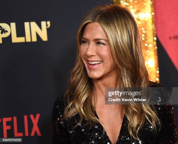 Jennifer Aniston arrives at the premiere of Netflix's "Dumplin'" at the Chinese Theater on December 6, 2018 in Los Angeles, California.