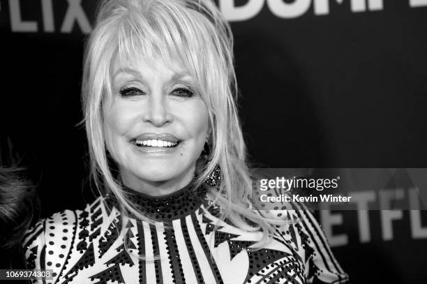 Dolly Parton arrives at the premiere of Netflix's "Dumplin'" at the Chinese Theater on December 6, 2018 in Los Angeles, California.