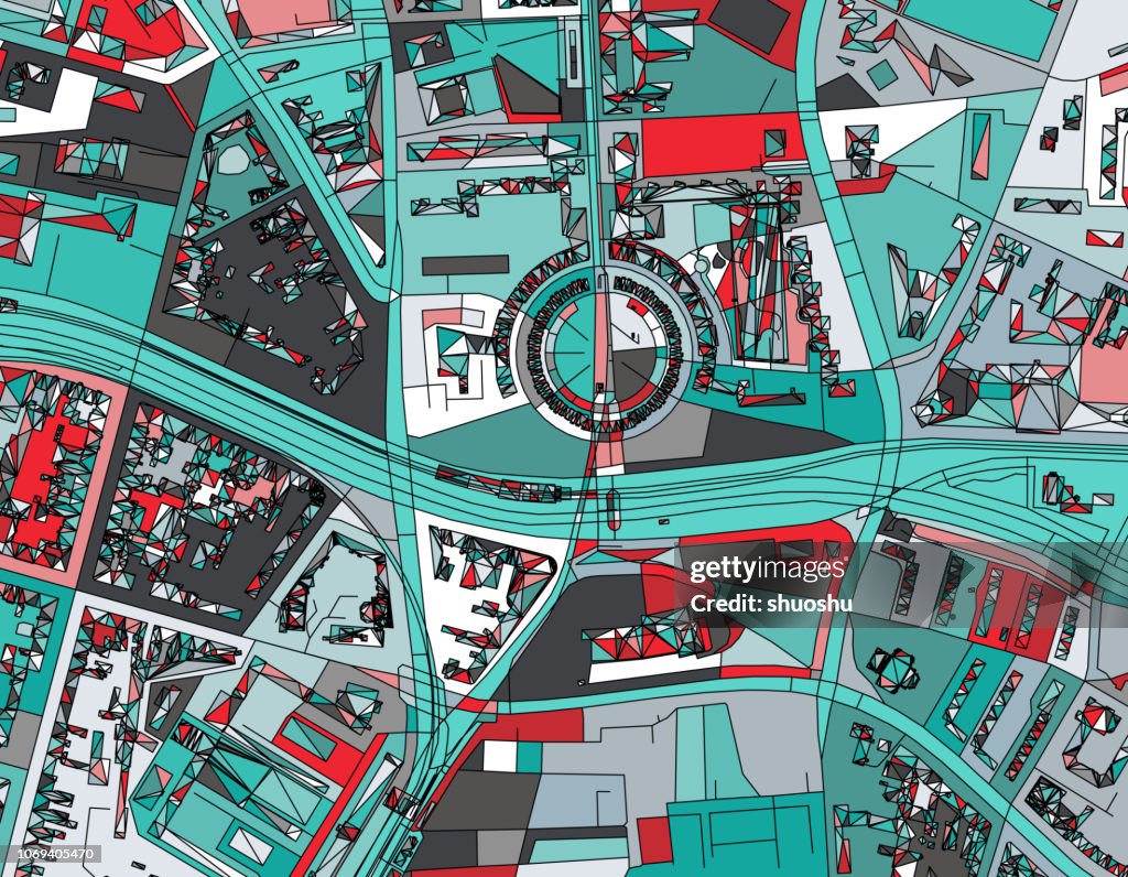 Berlin Stadtplan Illustration