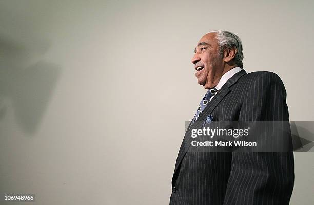 Rep. Charlie Rangel walks away from his office in the Rayburn House Office building November 18, 2010 in Washington, DC. Later today the House ethics...