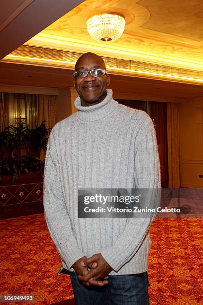 Edwin Moses attends the Laureus Academy Forum Session 3 held at Hotel Principe Di Savoia on November 18, 2010 in Milan, Italy.