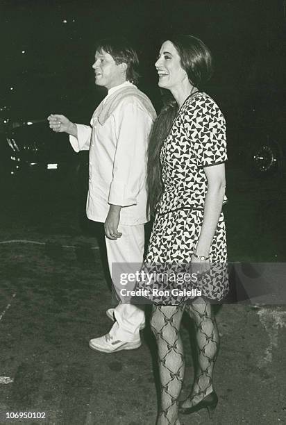 Chef Wolfgang Puck and wife Barbara Lazaroff sighted on April 9, 1988 at Spago Restaurant in West Hollywood, California.