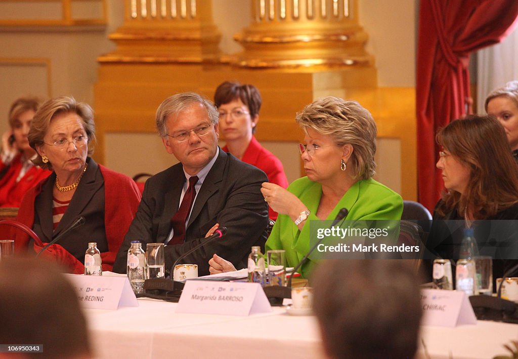 Queen Paola of Belgium Hosts a Conference About "Vulnerable Children On The Run"