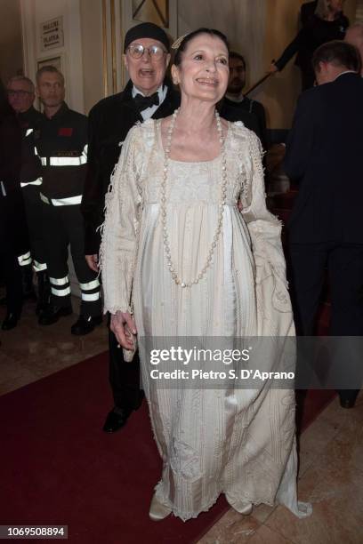 Carla Fracci attends the "Prima Alla Scala" at Teatro Alla Scala on December 7, 2018 in Milan, Italy.