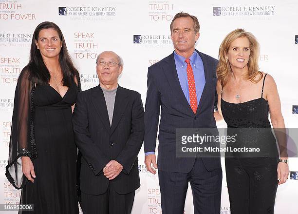 Mary Kennedy Richardson, Harry Wu, Robert F. Kennedy Jr. And Kerry Kennedy attend the Robert F. Kennedy Center for Justice & Human Rights Ripple of...