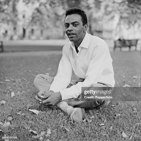 Tony Mathis Singer American singer Johnny Mathis pictured sitting in a park in London in ...