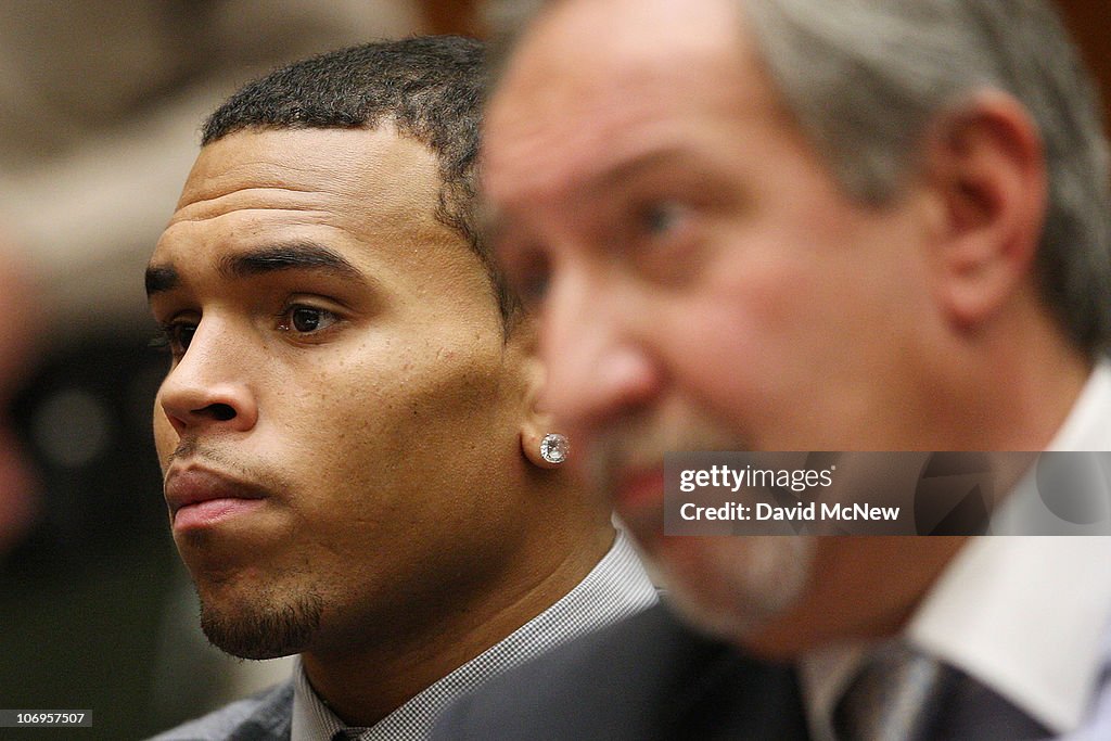 Chris Brown Progress Hearing