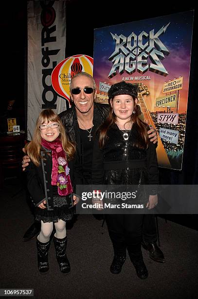 Kaitlin Clutter, Musician Dee Snider of Twisted Sister and Alena Galan raise awareness for the Children's Miracle Network at Gotham Comedy Club on...