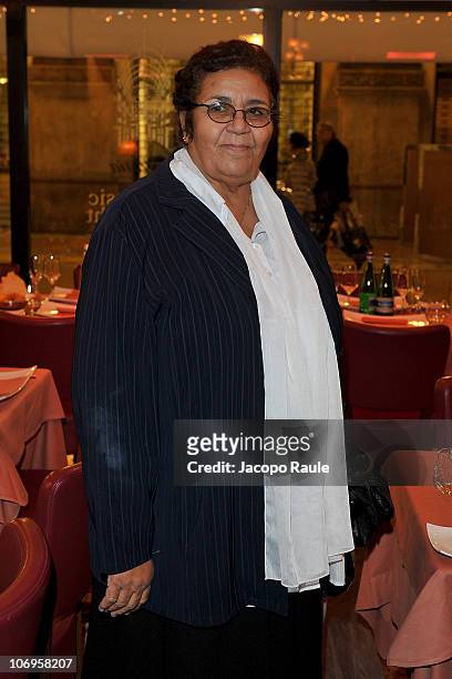 Aicha Ech Chenna attends "Science For Peace" Gala Dinner on November 18, 2010 in Milan, Italy.