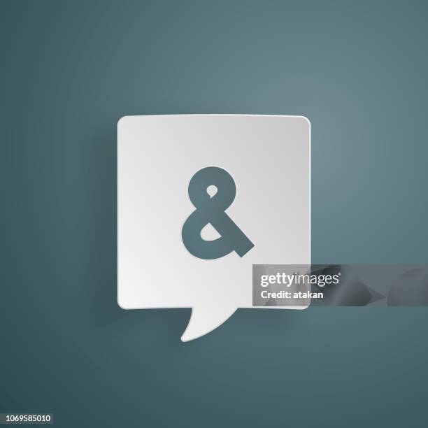 ilustrações de stock, clip art, desenhos animados e ícones de ampersand vector speech bubble - ampersand