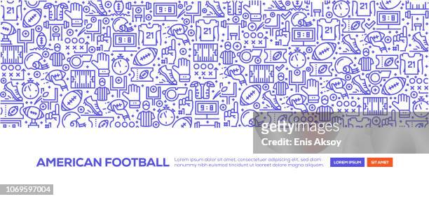 american football banner - studded stock illustrations