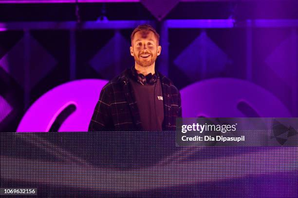 Calvin Harris performs at Z100's Jingle Ball 2018 at Madison Square Garden on December 7, 2018 in New York City.