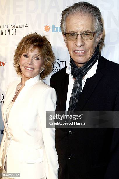 Actress Jane Fonda and Music Producer Richard Perry attend the Hollywood Music in Media Awards at the Hollywood & Highland Center on November 18,...
