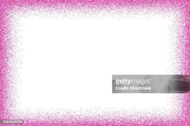 fuchsia glitter frame - magenta stock illustrations
