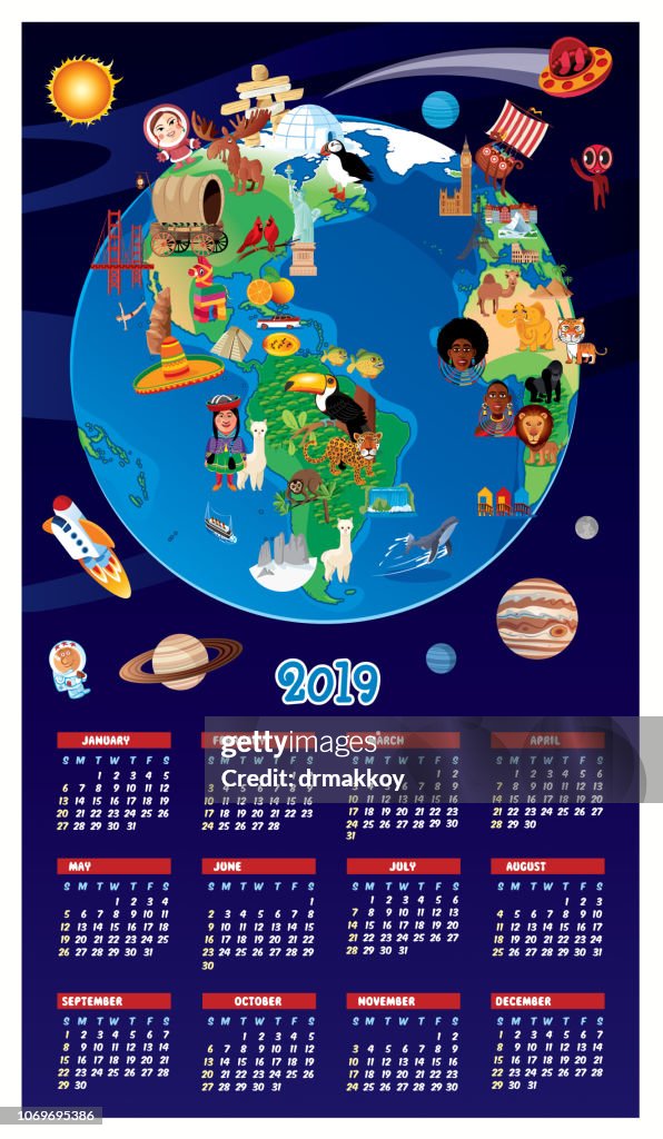 World Calendar Note World Calander High-Res Vector Graphic - Getty Images