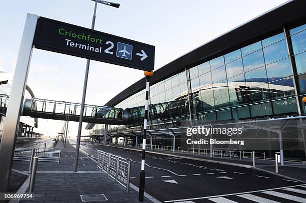 Dublin airport's Terminal 2 building stands in Dublin, Ireland, on Friday, Nov. 19, 2010. The Dublin Airport Authority said two days ago that the 600...