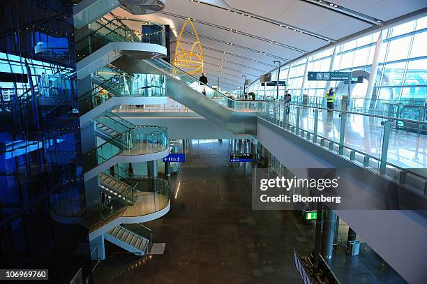 The interior of Dublin airport's Terminal 2 building is seen in Dublin, Ireland, on Friday, Nov. 19, 2010. The Dublin Airport Authority said two days...