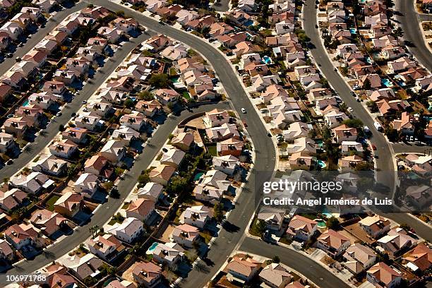 suburbia - las vegas aerial stock pictures, royalty-free photos & images