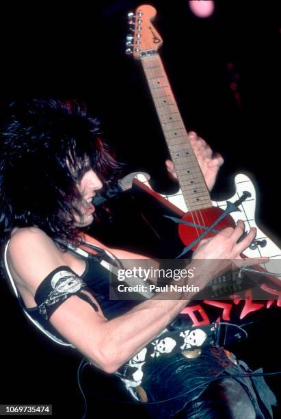 Warren DeMartini of Ratt performs on stage at the Milwaukee Arena in Milwaukee, Wisconsin, November 5, 1984.
