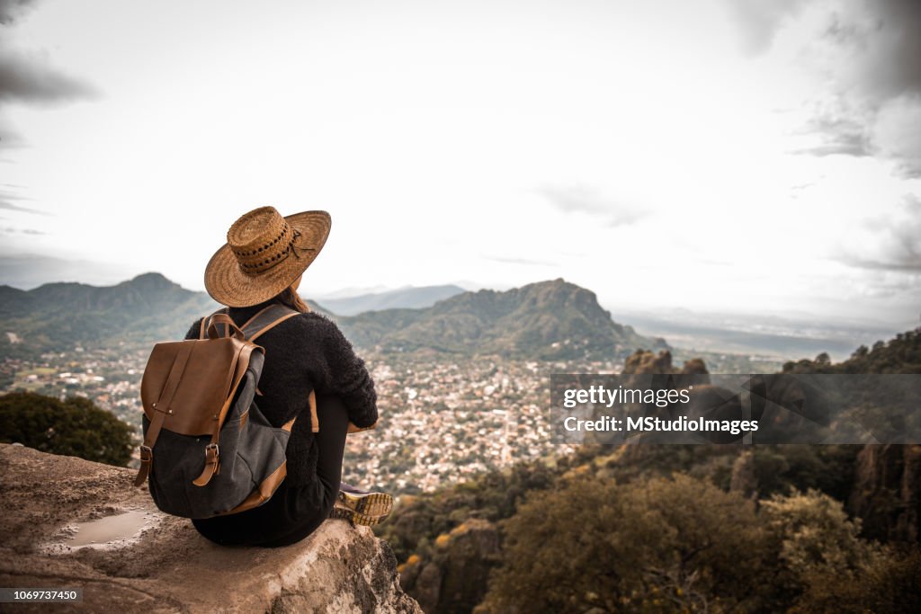 Woman enjoing the view.