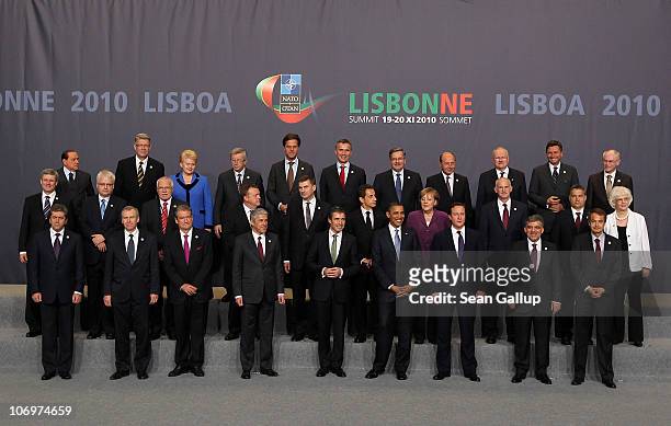 Italy's President of the Council Silvio Berlusconi, Latvia's President Valdis Zatlers, Lithuania's President Dalia Grybauskaite, Luxembourg's Prime...