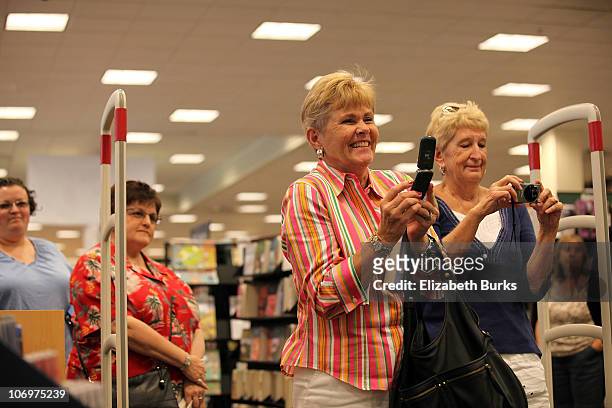 Fans line up to get their copies of "Hoda: How I Survived War Zones, Bad Hair, Cancer, and Kathie Lee" signed by Hoda Kotb at Barnes & Noble on...
