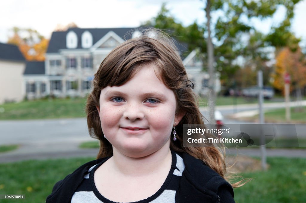 Portrait of suburban girl