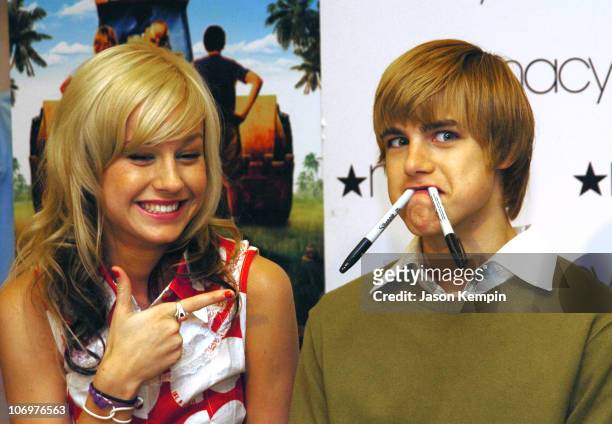 Brie Larson and Cody Linley during Brie Larson And Cody Linley From The Movie "Hoot" Apearance At Macy's In New York City at Macy's in New York City,...