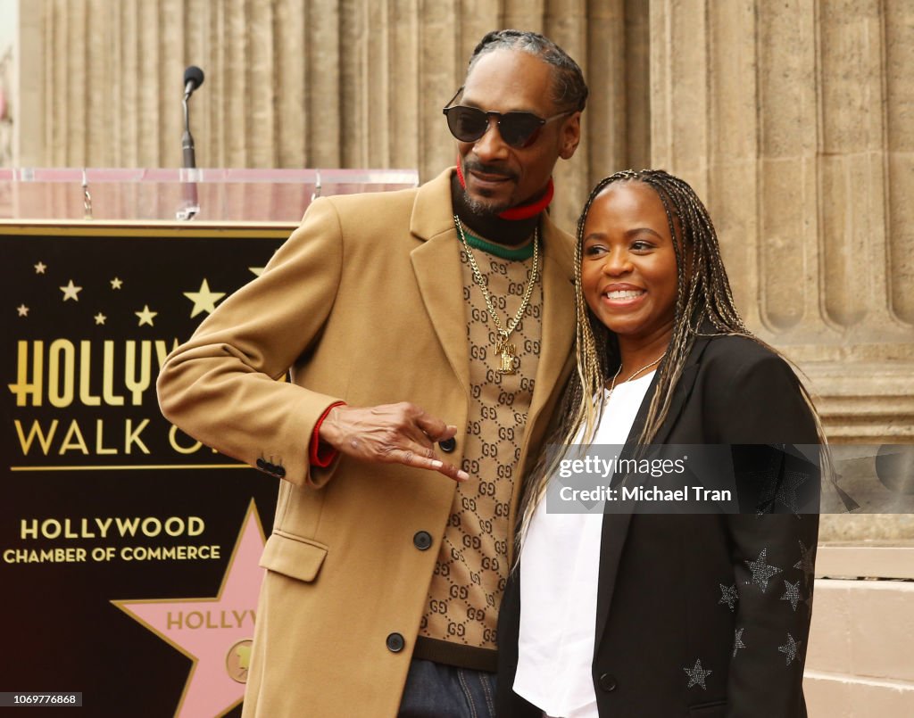 Snoop Dogg Honored With Star On The Hollywood Walk Of Fame