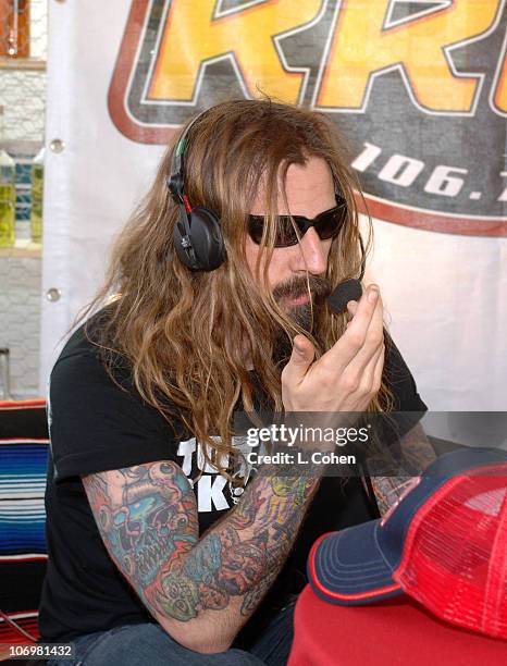 Rob Zombie during KROQ Weenie Roast Fiesta 2006 - Backstage at Verizon Wireless Amphitheater in Irvine, California, United States.