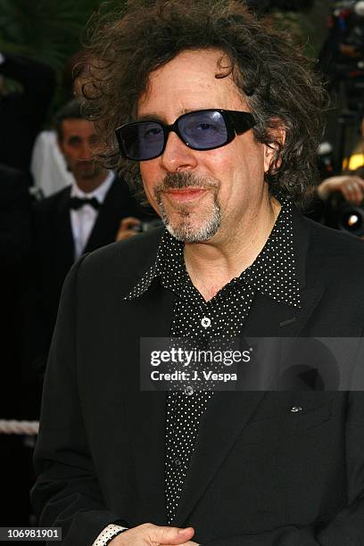 Tim Burton during 2006 Cannes Film Festival - Opening Night Gala and World Premiere of "The Da Vinci Code" - Arrivals at Palais de Festival in...