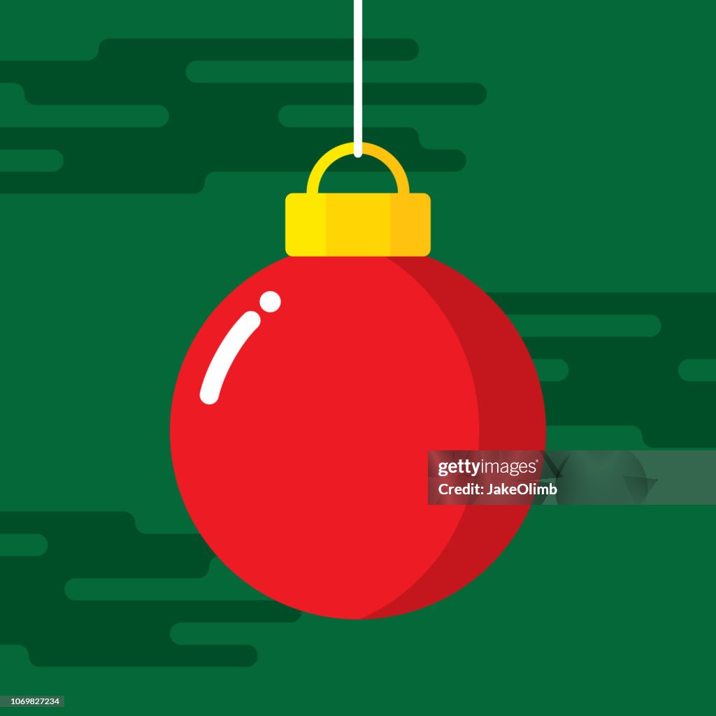 Christmas Ornament Icon Flat