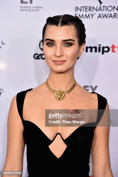 Tuba Buyukustun attends the 46th Annual International Emmy Awards - Arrivals at New York Hilton on November 19, 2018 in New York City.