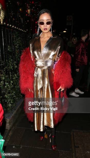 Betty Bachz seen attending Rita Ora - album launch party at Annabel's on November 19, 2018 in London, England.