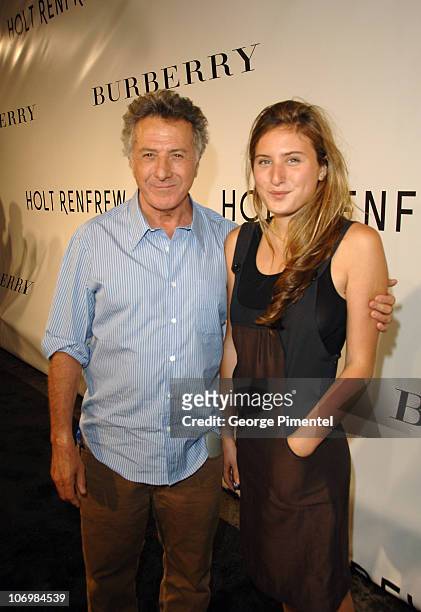 Dustin Hoffman and Alexandra Hoffman during 31st Annual Toronto International Film Festival - Holt Renfrew Presents Burberry at the Toronto Film...