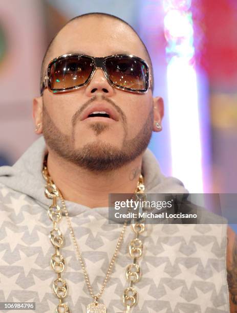 Quintanilla of the Kumbia All-Stars during A.B. Quintanilla and PeeWee of the Kumbia All-Stars Visit MTV Tr3s' "MiTRL" - October 27, 2006 at MTV...