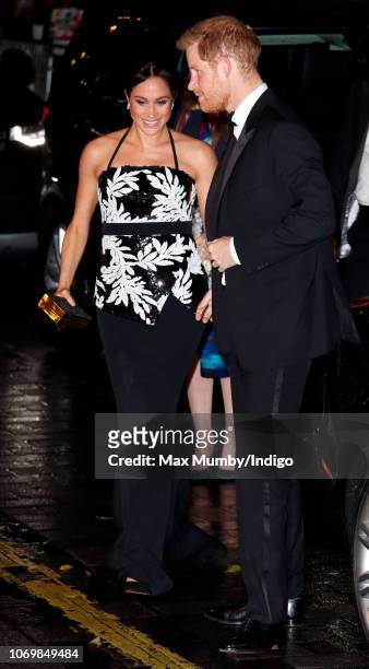 Meghan, Duchess of Sussex and Prince Harry, Duke of Sussex attend The Royal Variety Performance 2018 at the London Palladium on November 19, 2018 in...