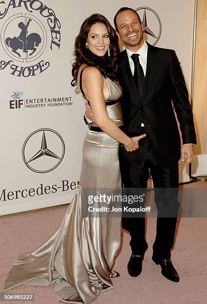 Katharine McPhee and Nick Cokas during Mercedes-Benz Presents the 17th Carousel of Hope Ball - Arrivals at Beverly Hilton Hotel in Beverly Hills,...