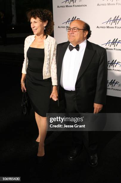 Rhea Perlman and Danny DeVito during 3rd Annual Alfred Mann Foundation Innovation and Inspiration Gala Honoring Richard and Nancy Riordan at Mann...