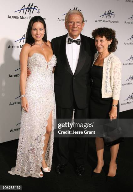 Cassandra Mann, Alfred Mann and Rhea Perlman during 3rd Annual Alfred Mann Foundation Innovation and Inspiration Gala Honoring Richard and Nancy...