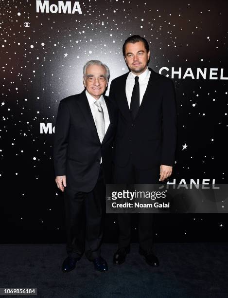 Martin Scorsese and Leonardo DiCaprio attend the 2018 Museum of Modern Art Film Benefit: A Tribute To Martin Scorsese at Museum of Modern Art on...