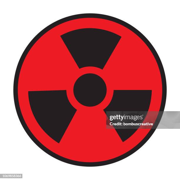 radioactive sign vector - binary fission stock illustrations stock illustrations