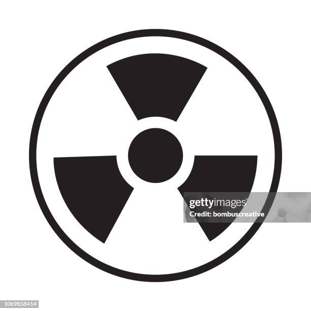 radioactive sign vector - binary fission stock illustrations stock illustrations