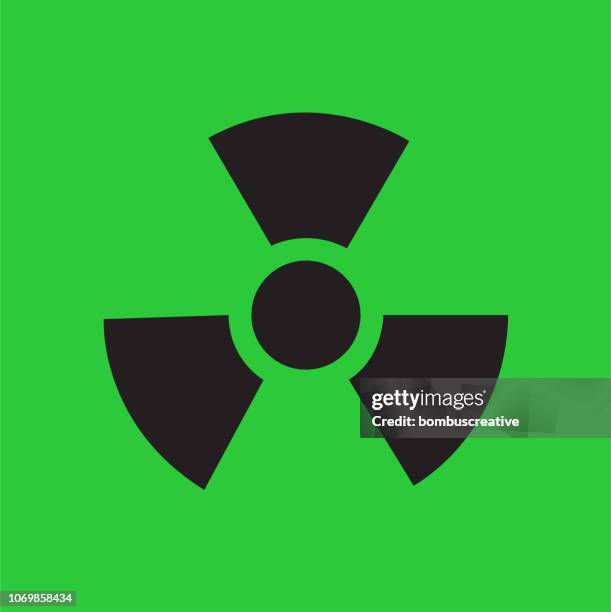 radioactive sign vector - binary fission stock illustrations stock illustrations