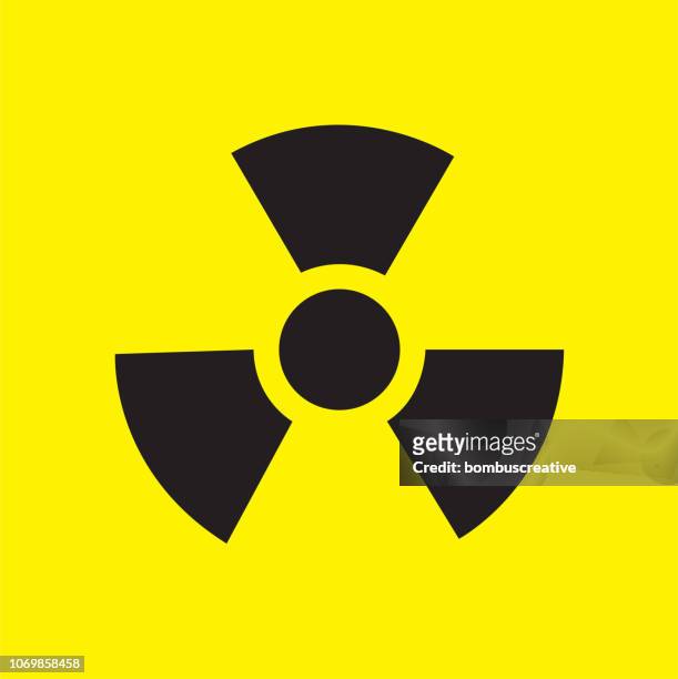 radioactive sign vector - binary fission stock illustrations stock illustrations