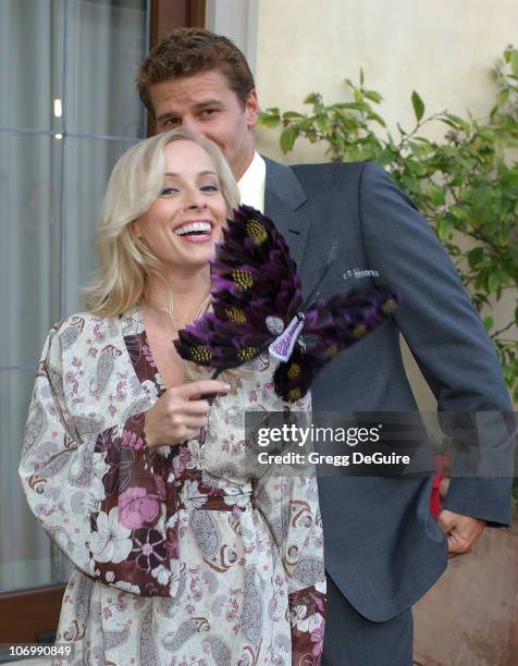 David Boreanaz and Jaime Bergman during Chrysalis's 5th Annual Butterfly Ball - Arrivals at Italian villa of Carla and Fred Sands in Bel Air,...