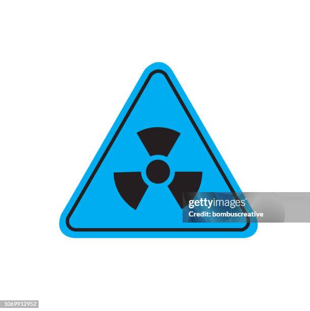 radioactive sign vector - uranium stock illustrations